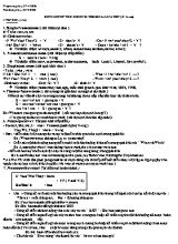 Đề cương ôn tập thi học kỳ II môn Tiếng Anh Lớp 8 - Năm học 2015-2016